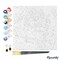 Figured'Art Mini Paint by Numbers Kit for Adults with Frame Fantasy monkey and flowers Small format 8"x8" - Craft Art Painting DIY Canvas Already Stretched on a Wooden Frame